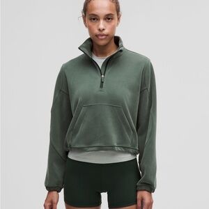 Lululemon Brushed Softstreme Half Zip Size 12